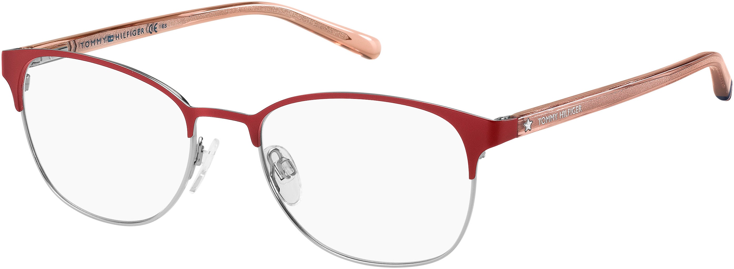Tommy Hilfiger T. Hilfiger 1749 Cat Eye/butterfly Eyeglasses 00Z3-00Z3  Matte Red (00 Demo Lens)