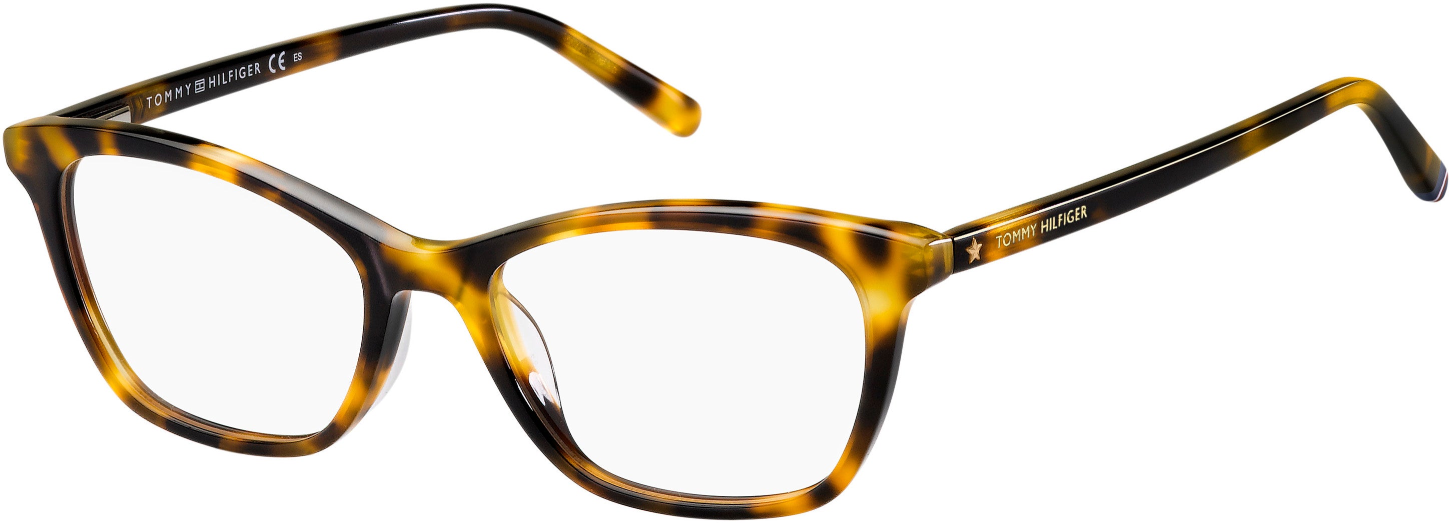 Tommy Hilfiger T. Hilfiger 1750 Cat Eye/butterfly Eyeglasses 0SX7-0SX7  Light Havana (00 Demo Lens)
