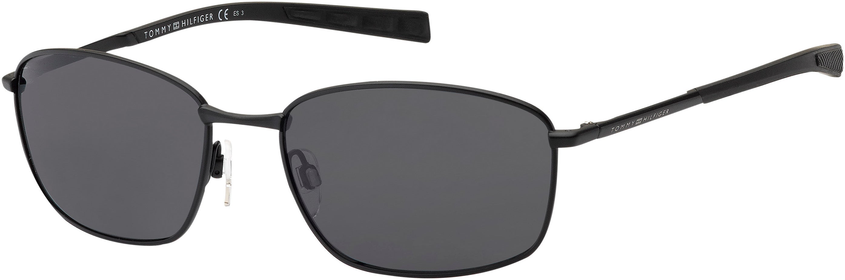 Tommy Hilfiger T. Hilfiger 1768/S Rectangular Sunglasses 0003-0003  Matte Black (IR Gray)