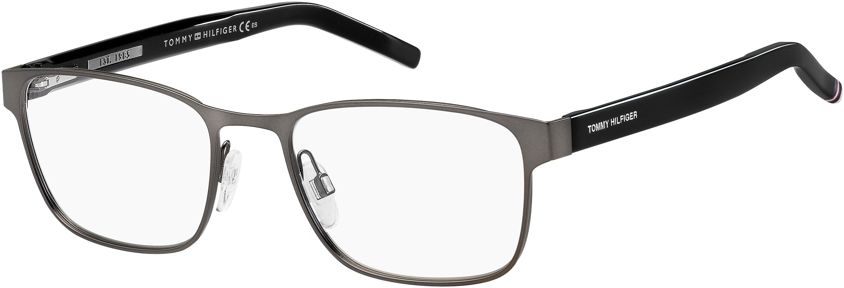 Tommy Hilfiger T. Hilfiger 1769 Rectangular Eyeglasses 0R80-0R80  Semi Matte Dark Ruthenium (00 Demo Lens)