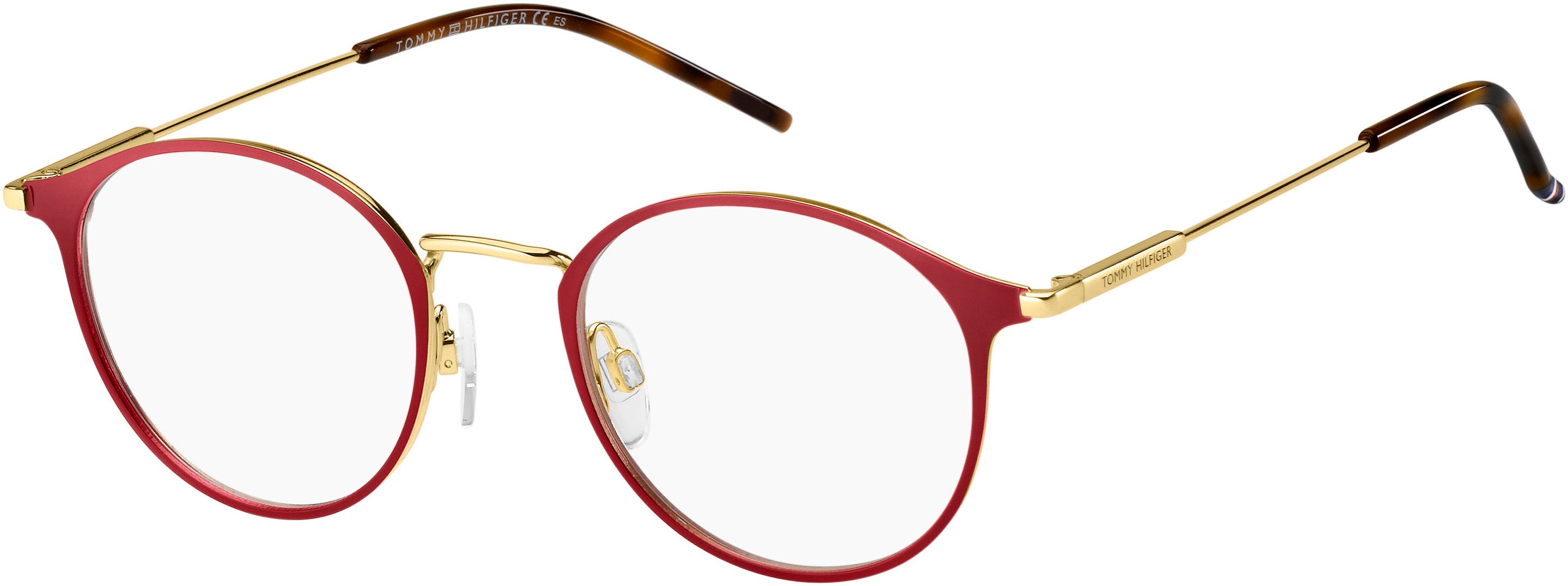 Tommy Hilfiger T. Hilfiger 1771 Tea Cup Eyeglasses 0C9A-0C9A  Red (00 Demo Lens)