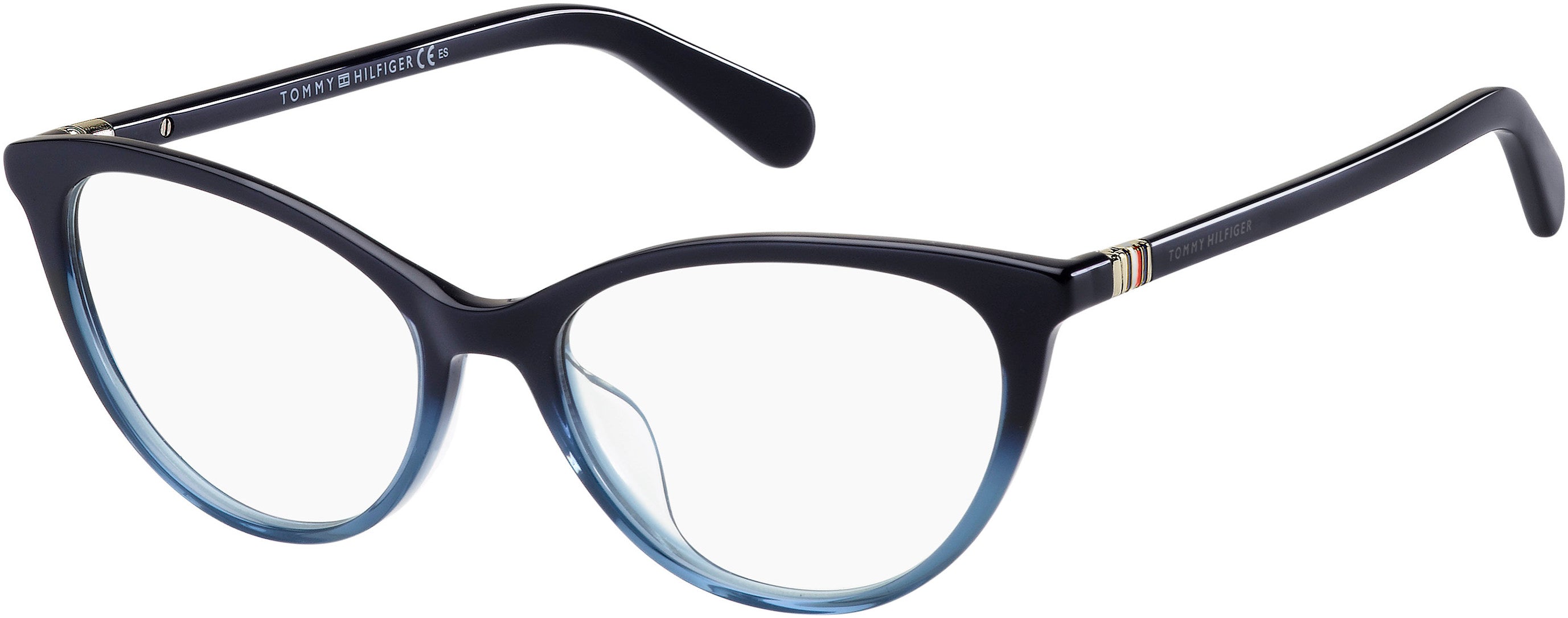 Tommy Hilfiger T. Hilfiger 1775 Cat Eye/butterfly Eyeglasses 0ZX9-0ZX9  Blue Azure (00 Demo Lens)