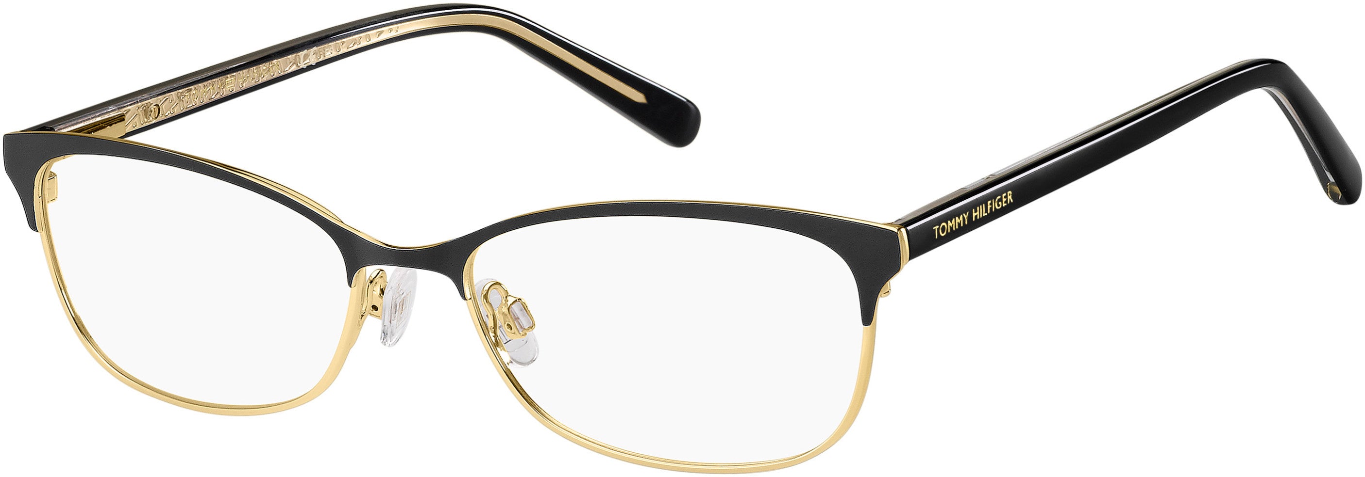 Tommy Hilfiger T. Hilfiger 1777 Cat Eye/butterfly Eyeglasses 07C5-07C5  Black Crystal (00 Demo Lens)