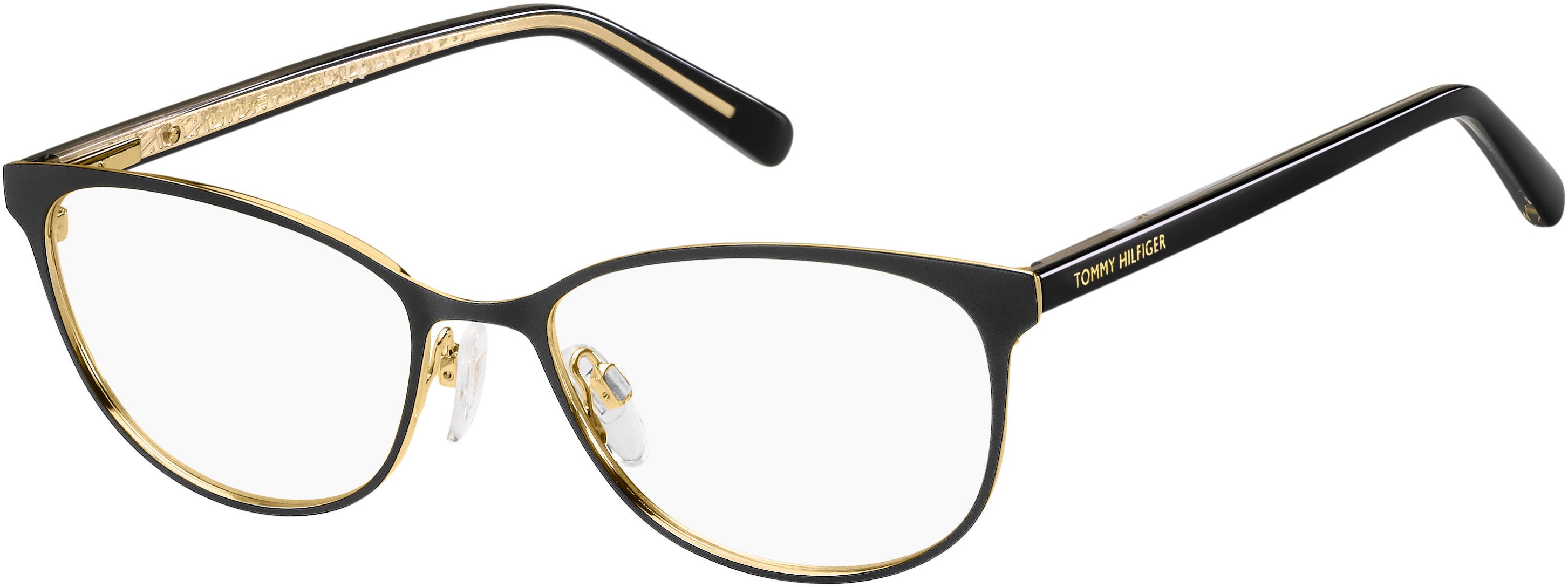 Tommy Hilfiger T. Hilfiger 1778 Cat Eye/butterfly Eyeglasses 07C5-07C5  Black Crystal (00 Demo Lens)