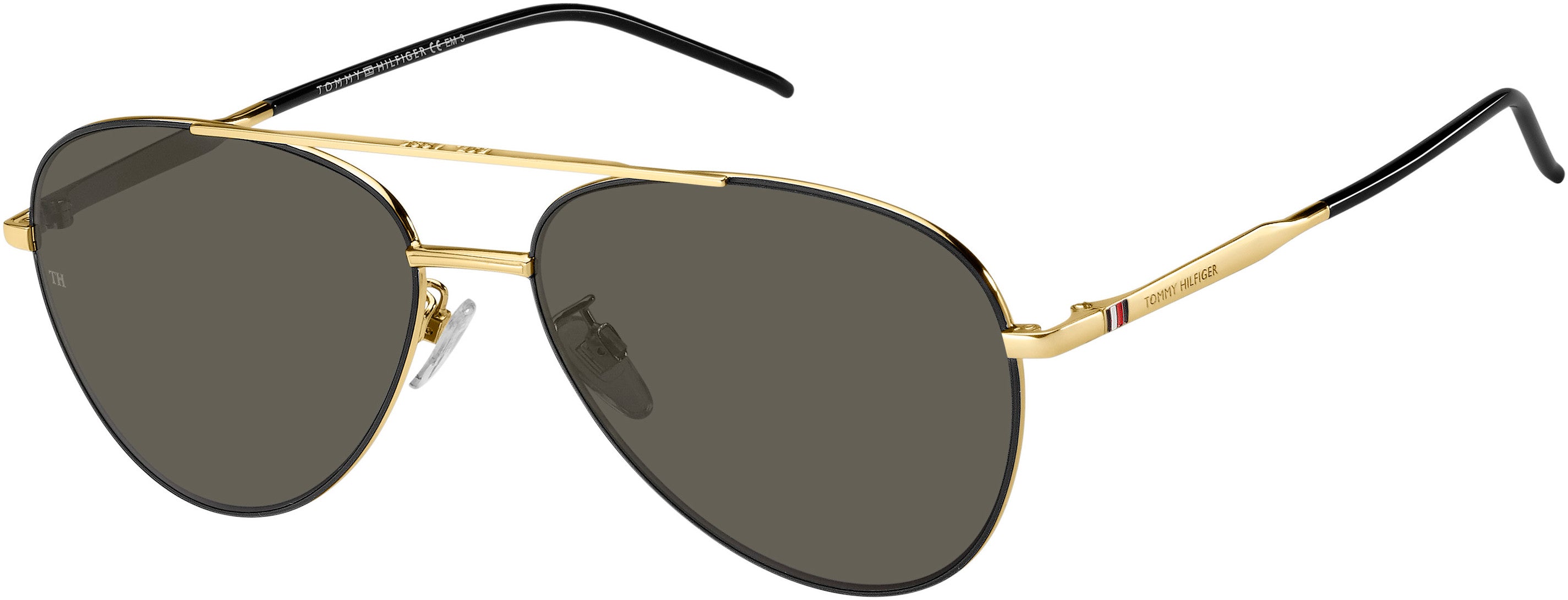 Tommy Hilfiger T. Hilfiger 1788/F/S Aviator Sunglasses 0I46-0I46  Black Gold (IR Gray)