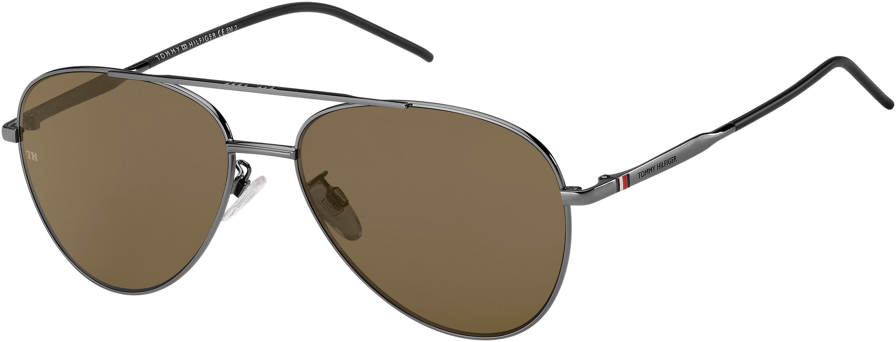 Tommy Hilfiger T. Hilfiger 1788/F/S Aviator Sunglasses 0KJ1-0KJ1  Dark Ruthenium (70 Brown)