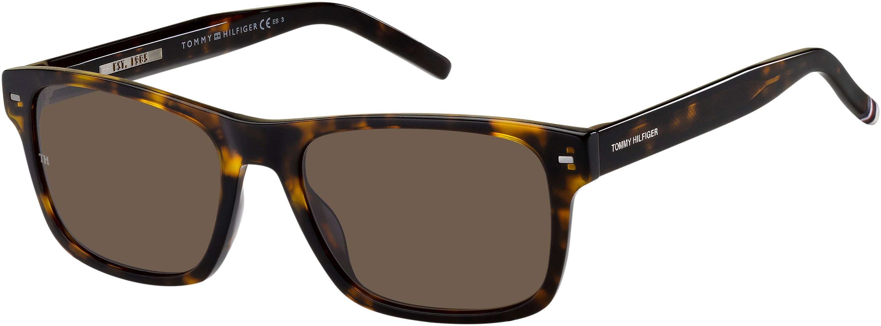 Tommy Hilfiger T. Hilfiger 1794/S Rectangular Sunglasses 0086-0086  Dark Havana (70 Brown)