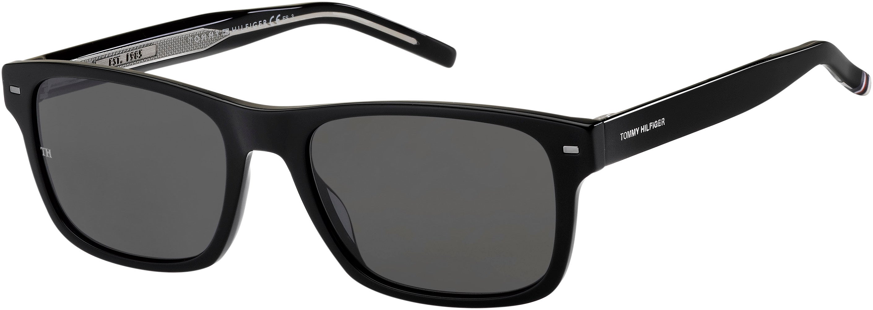 Tommy Hilfiger T. Hilfiger 1794/S Rectangular Sunglasses 0807-0807  Black (IR Gray)
