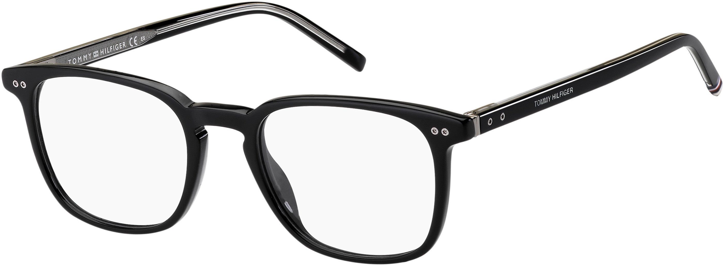 Tommy Hilfiger T. Hilfiger 1814 Square Eyeglasses 0807-0807  Black (00 Demo Lens)
