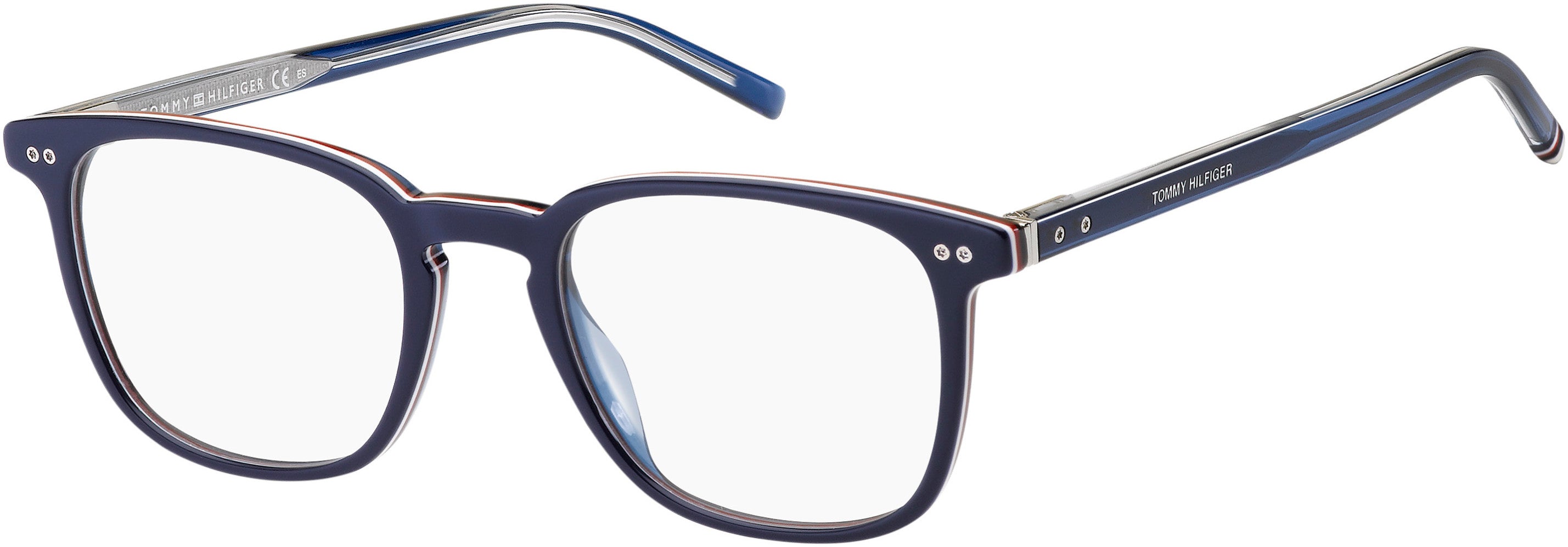 Tommy Hilfiger T. Hilfiger 1814 Square Eyeglasses 0PJP-0PJP  Blue (00 Demo Lens)