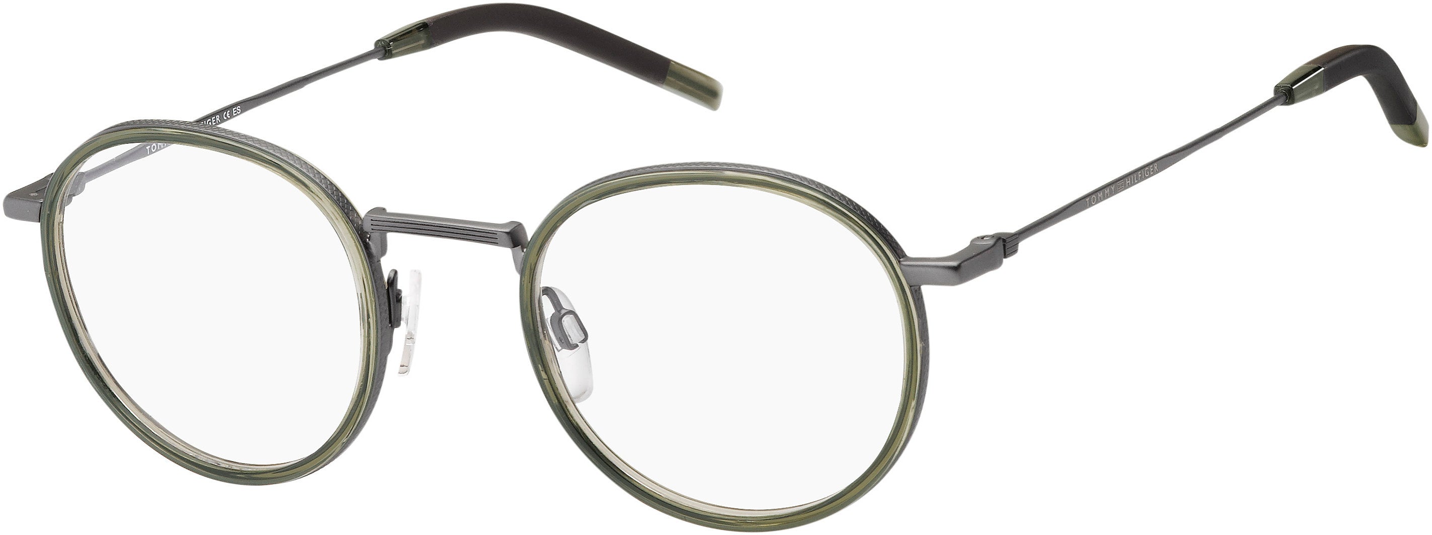 Tommy Hilfiger T. Hilfiger 1815 Oval Modified Eyeglasses 04C3-04C3  Olive (00 Demo Lens)