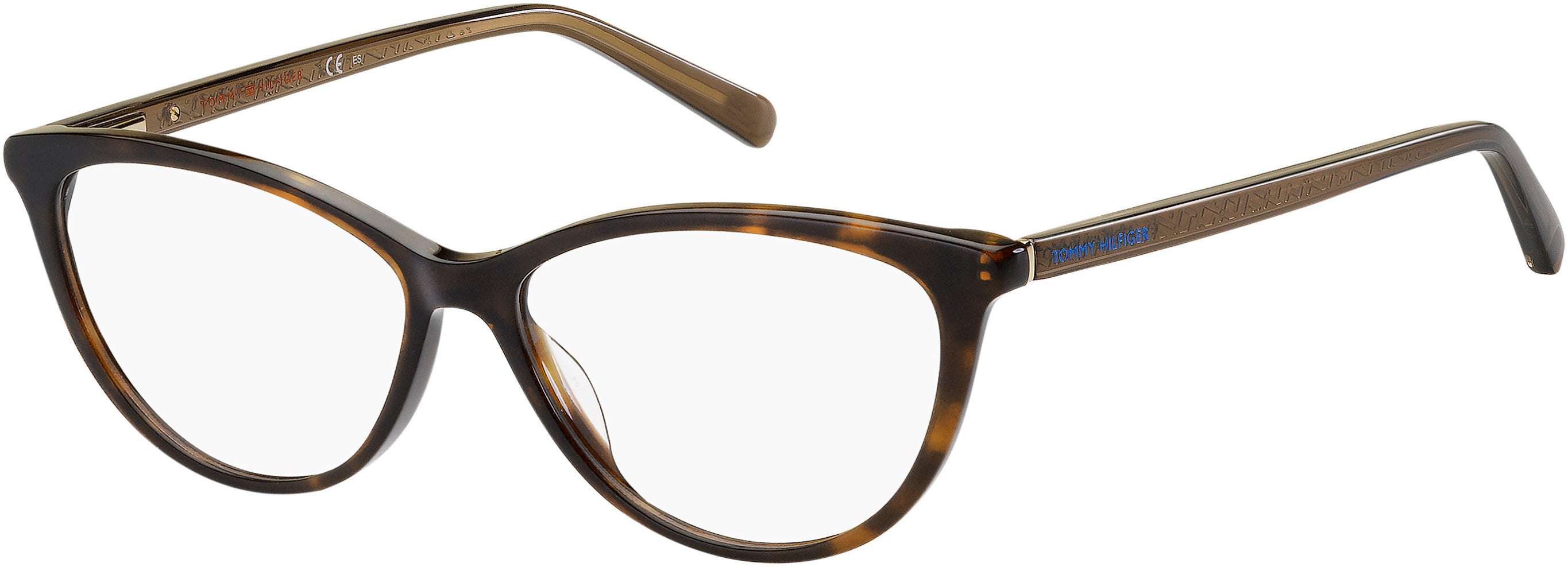 Tommy Hilfiger T. Hilfiger 1826 Cat Eye/butterfly Eyeglasses 0086-0086  Dark Havana (00 Demo Lens)