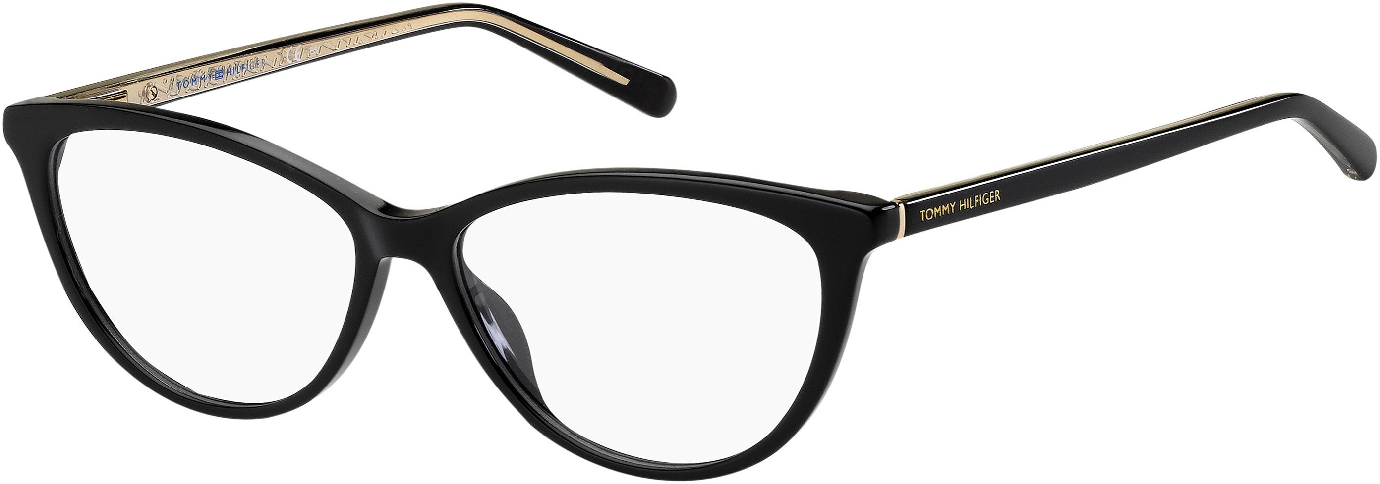 Tommy Hilfiger T. Hilfiger 1826 Cat Eye/butterfly Eyeglasses 0807-0807  Black (00 Demo Lens)