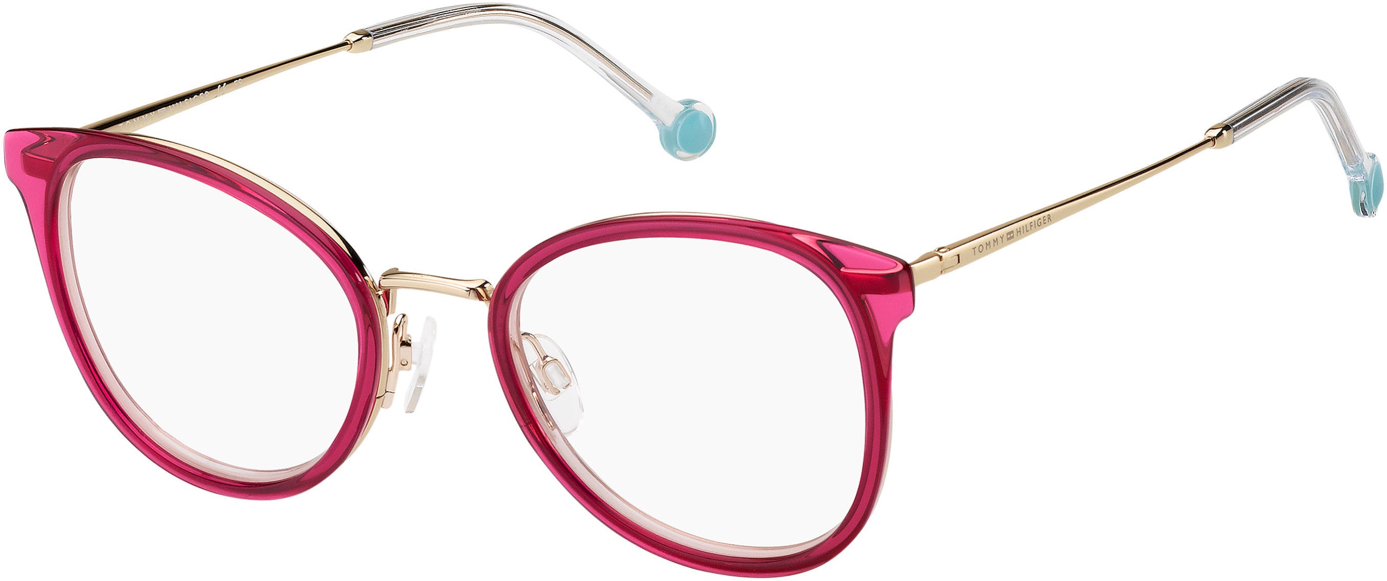 Tommy Hilfiger T. Hilfiger 1837 Cat Eye/butterfly Eyeglasses 0GYL-0GYL  Cherry Pink (00 Demo Lens)