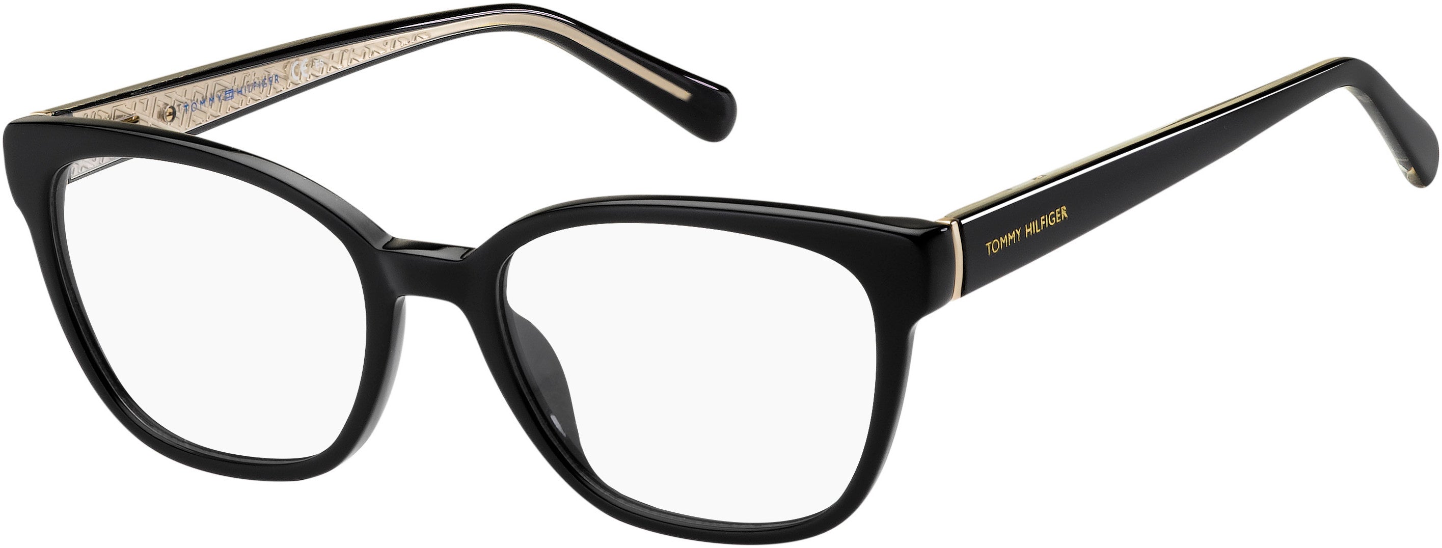 Tommy Hilfiger T. Hilfiger 1840 Square Eyeglasses 0807-0807  Black (00 Demo Lens)