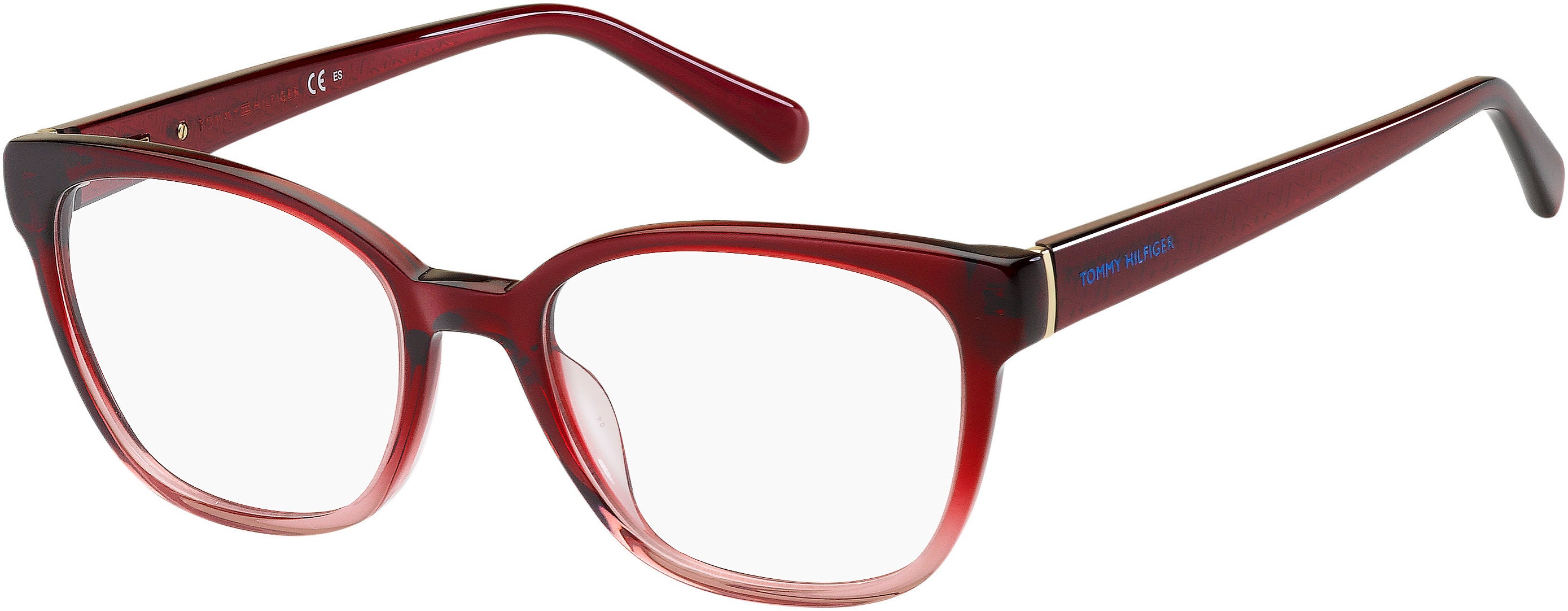 Tommy Hilfiger T. Hilfiger 1840 Square Eyeglasses 0C9A-0C9A  Red (00 Demo Lens)