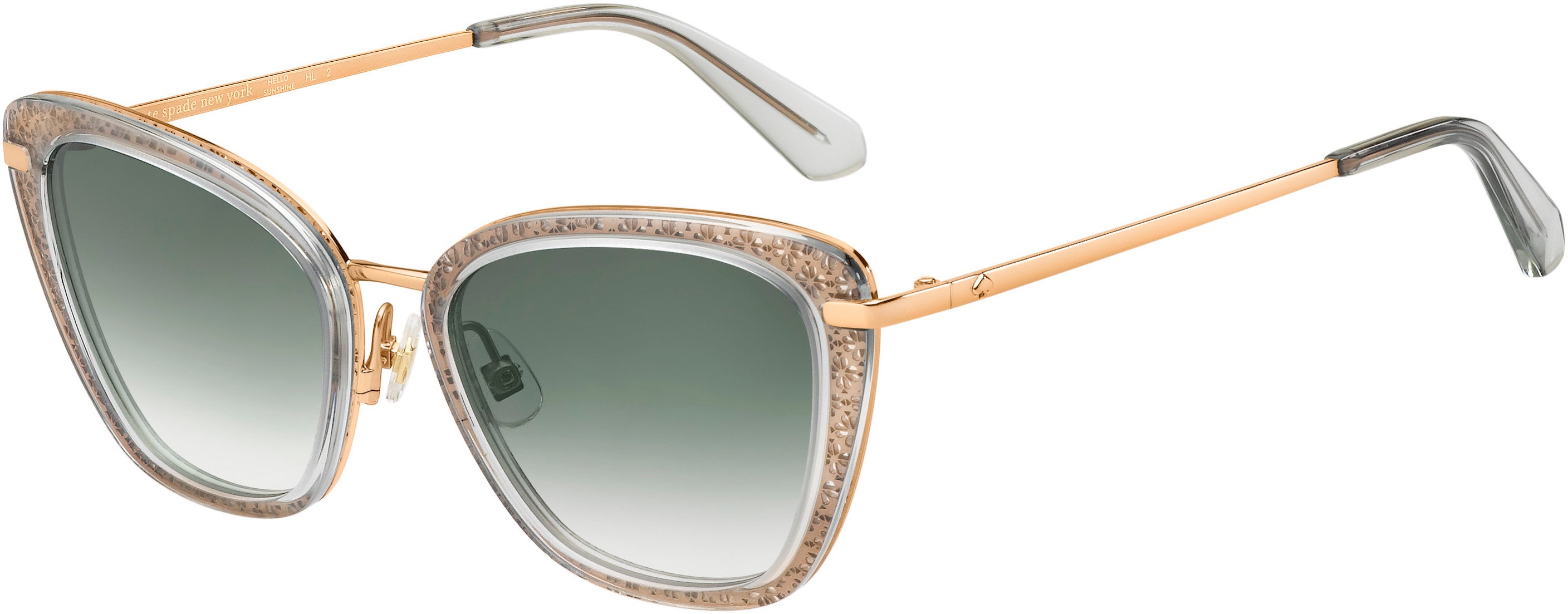 Kate Spade Thelma/G/S Cat Eye/butterfly Sunglasses 01ED-01ED  Green (9K Green Shaded)