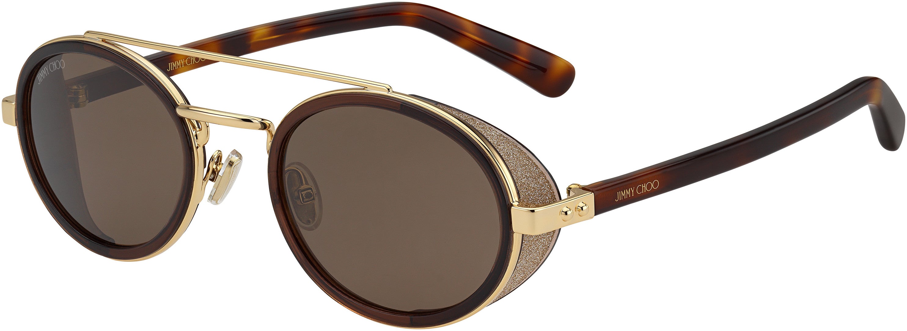 Jimmy Choo Tonie/S Oval Modified Sunglasses 0FG4-0FG4  Brown Gold (70 Brown)
