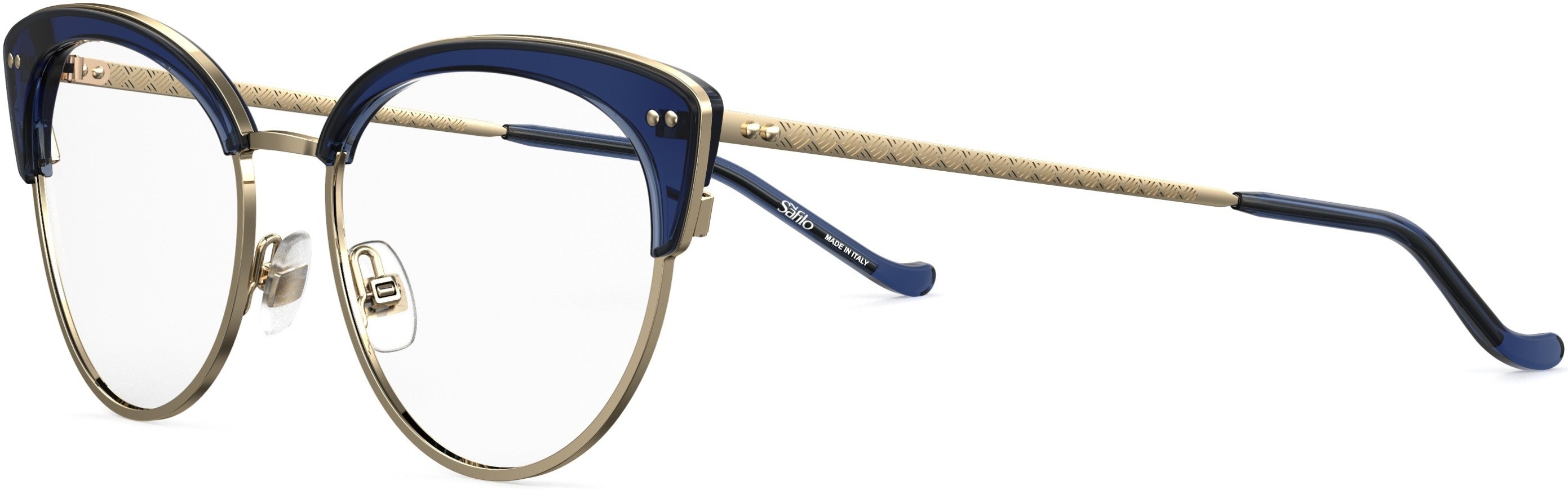 Safilo 2.0 Trama 03 Oval Modified Eyeglasses 0PJP-0PJP  Blue (00 Demo Lens)