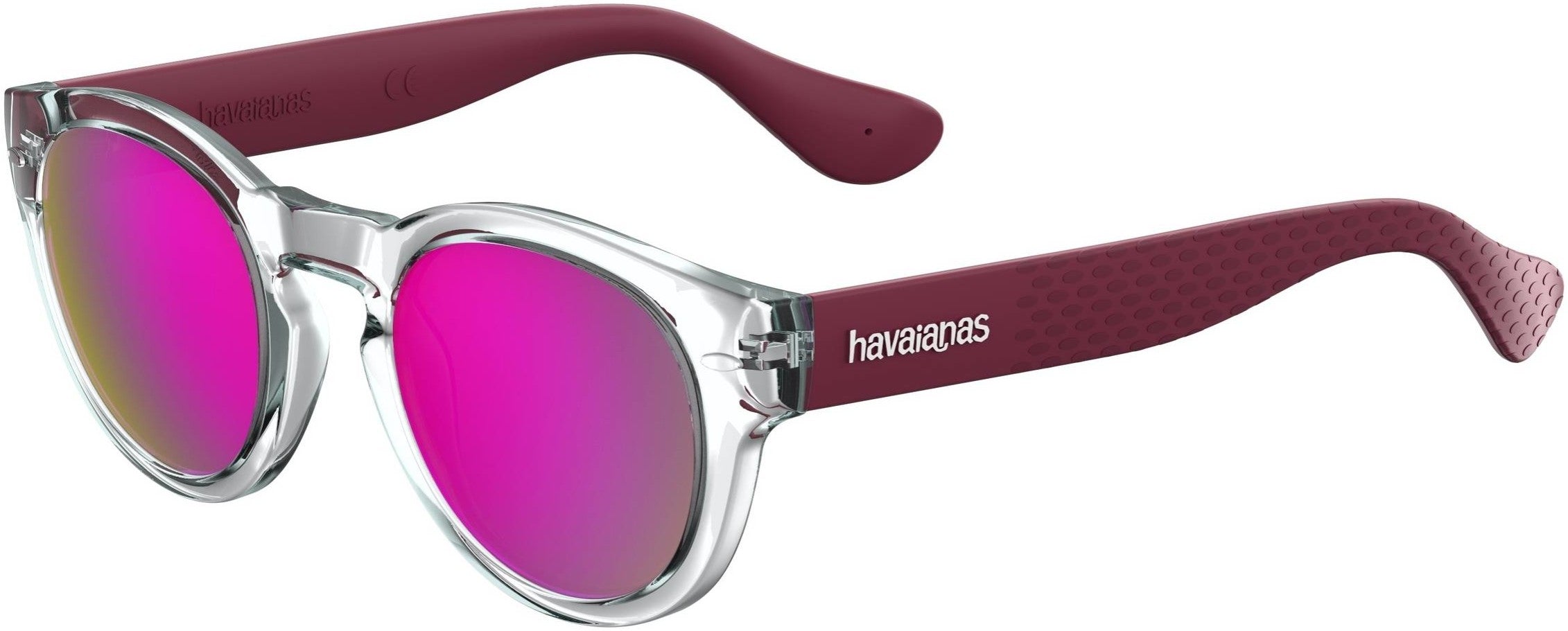 Havaianas Trancoso/M Tea Cup Sunglasses 022K-022K  Crystal Burgundy (VQ Pink Multilayer)