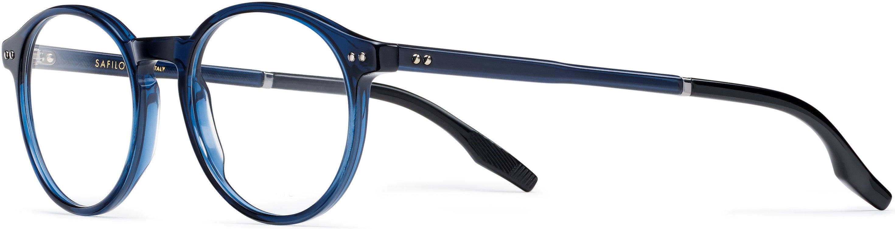 Safilo 2.0 Tratto 03 Oval Modified Eyeglasses 0PJP-0PJP  Blue (00 Demo Lens)