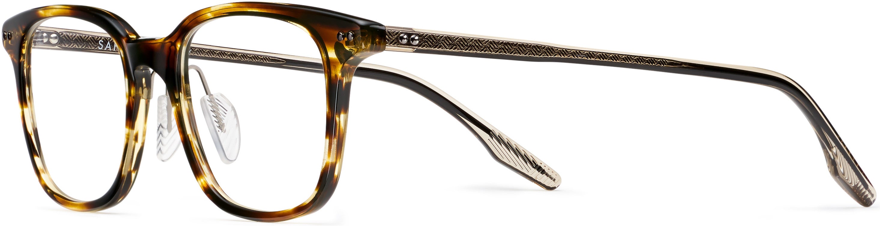 Safilo 2.0 Tratto 08 Square Eyeglasses 0KVI-0KVI  Striped Brown (00 Demo Lens)