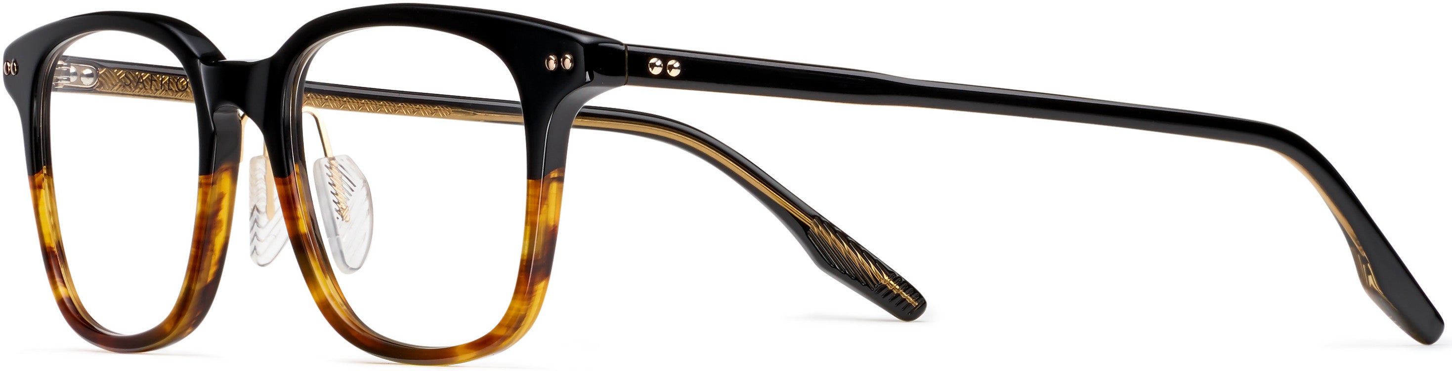 Safilo 2.0 Tratto 08 Square Eyeglasses 0WR7-0WR7  Black Havana (00 Demo Lens)