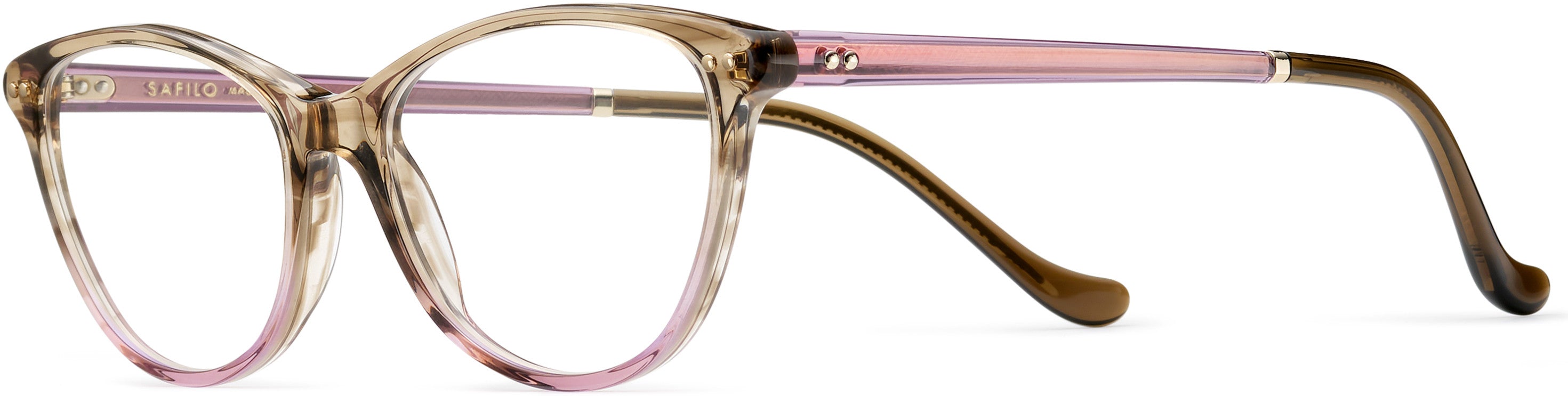 Safilo 2.0 Tratto 09 Cat Eye/butterfly Eyeglasses 0AFO-0AFO  Brown Violet Brown (00 Demo Lens)