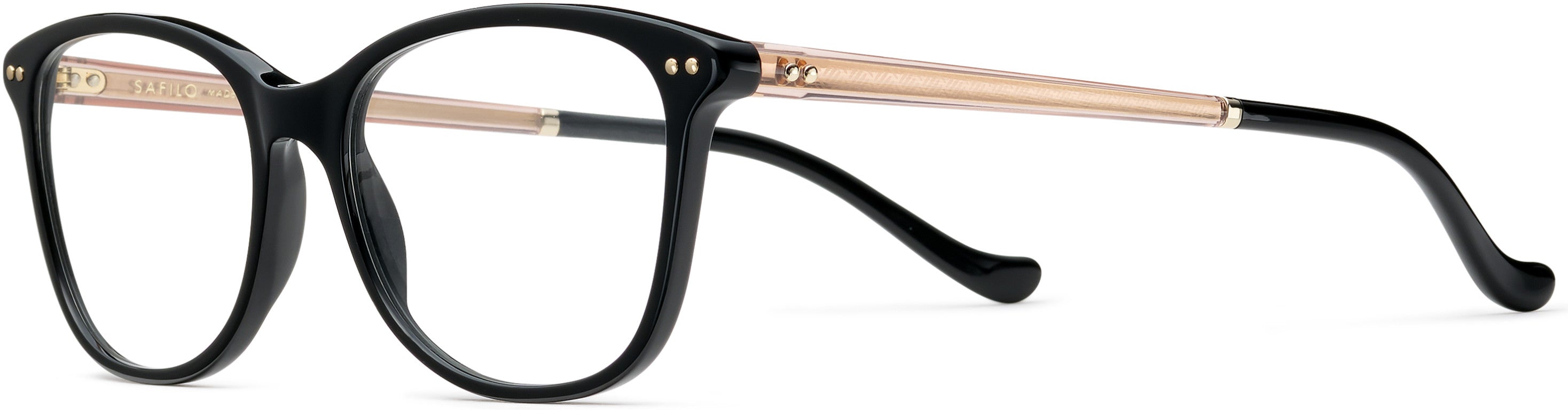 Safilo 2.0 Tratto 10 Rectangular Eyeglasses 03H2-03H2  Black Pink (00 Demo Lens)