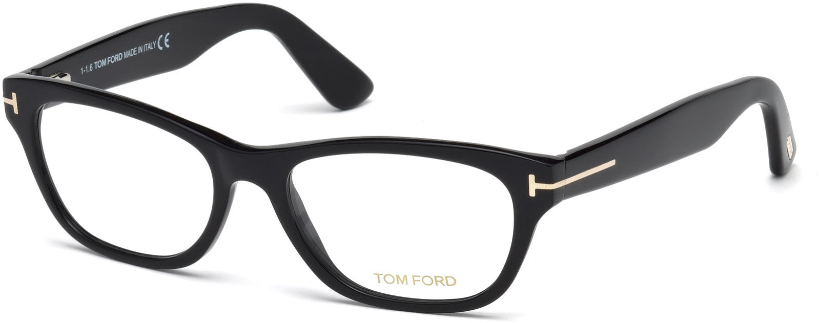Tom Ford FT5425 Geometric Eyeglasses 001-001 - Shiny Black
