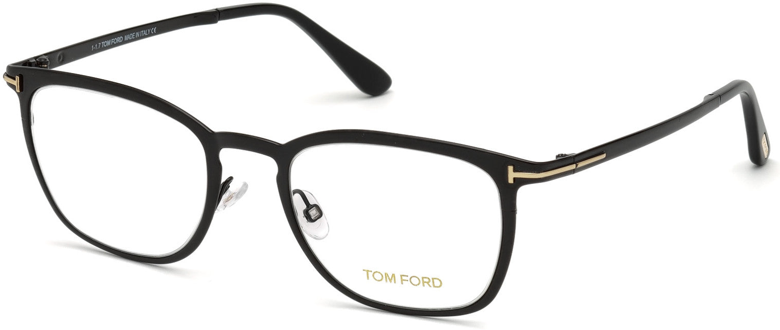 Tom Ford FT5464 Geometric Eyeglasses 001-001 - Shiny Black - Back Order until 
