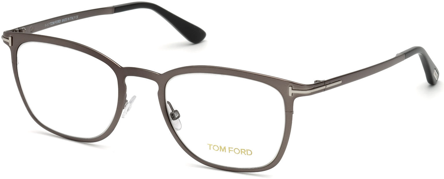 Tom Ford FT5464 Geometric Eyeglasses 012-012 - Shiny Dark Ruthenium