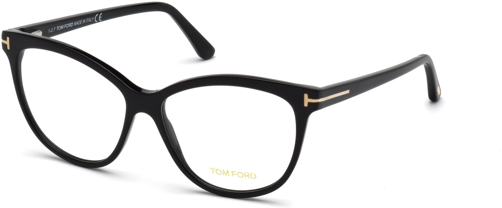 Tom Ford FT5511 Butterfly Eyeglasses 001-001 - Shiny Black