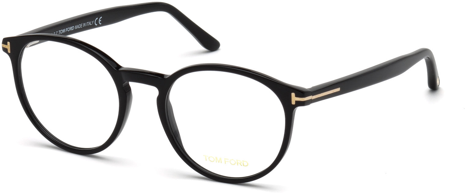 Tom Ford FT5524-F Oval Eyeglasses 001-001 - Shiny Black