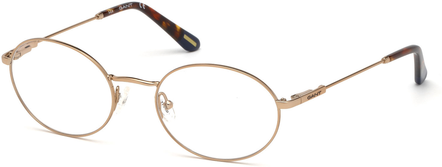 Gant GA3187 Round Eyeglasses 028-028 - Shiny Rose Gold