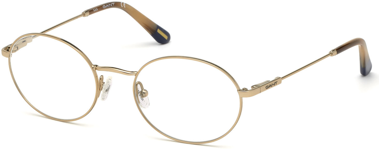Gant GA3187 Round Eyeglasses 032-032 - Pale Gold