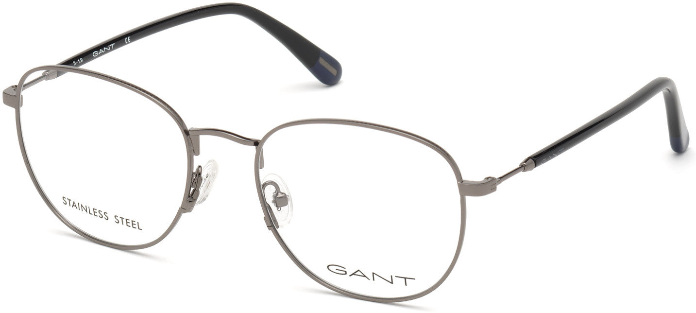 Gant GA3196 Round Eyeglasses 008-008 - Shiny Gunmetal