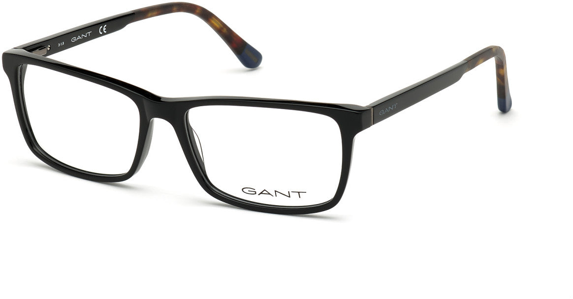 Gant GA3201 Rectangular Eyeglasses 001-001 - Shiny Black