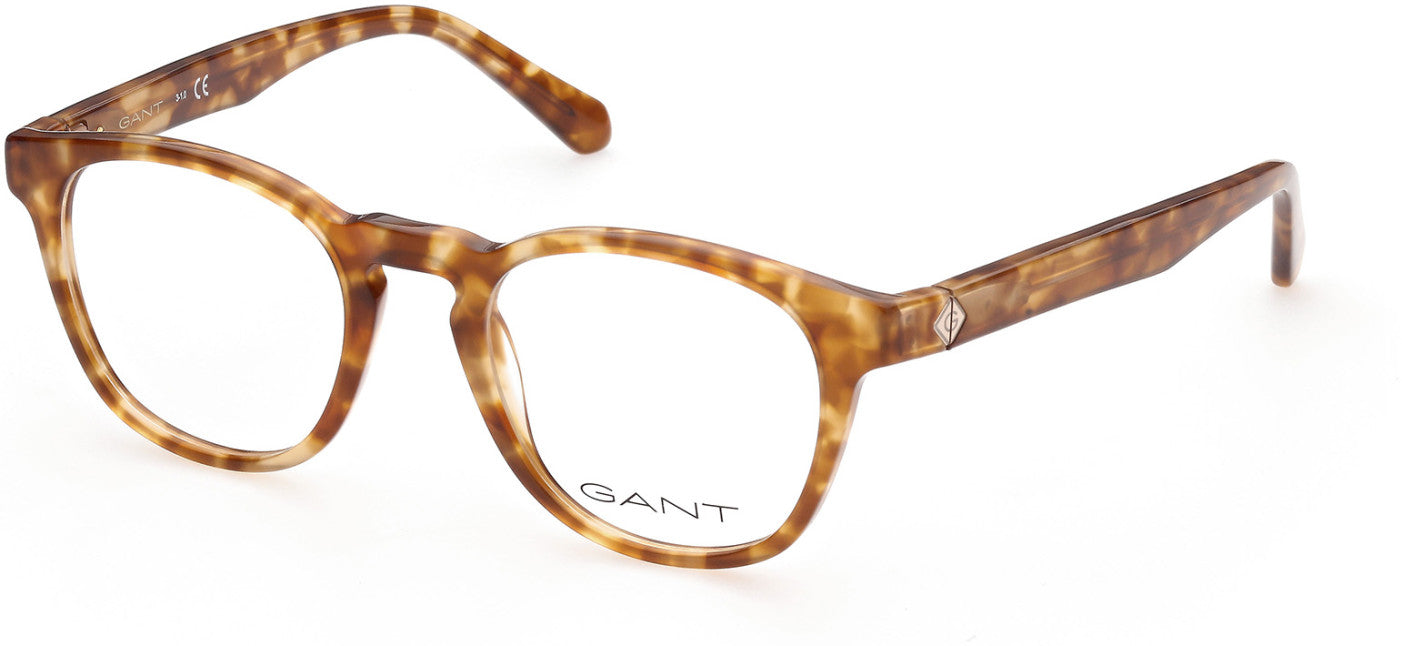 Gant GA3235 Round Eyeglasses 053-053 - Blonde Havana