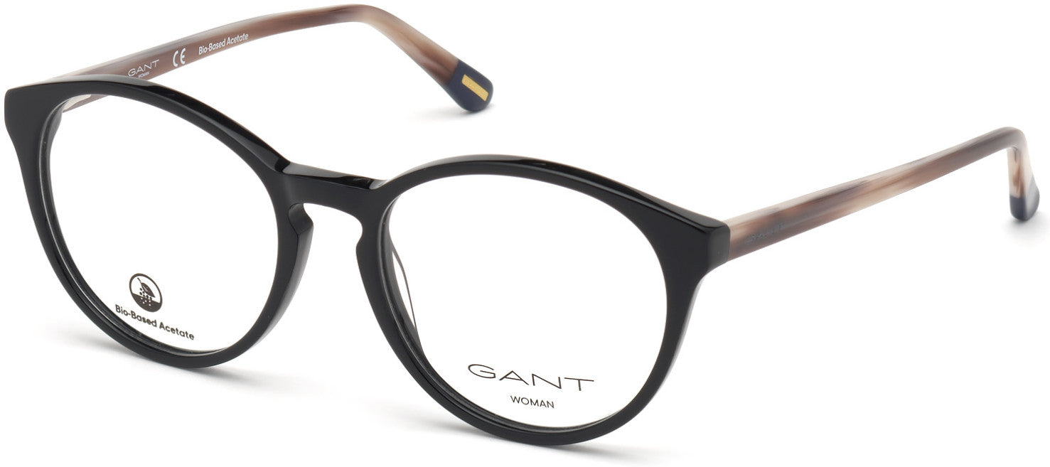 Gant GA4093 Round Eyeglasses 001-001 - Shiny Black