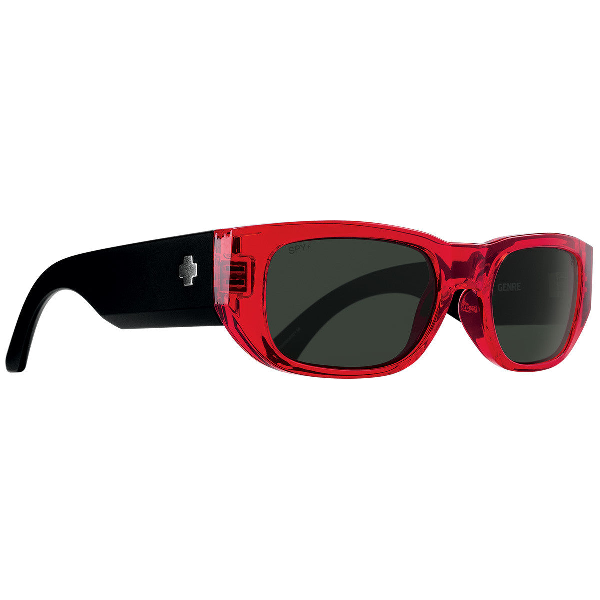 Spy Genre Sunglasses  Translucent Red Matte Black 54-20-143 M-L 54-61