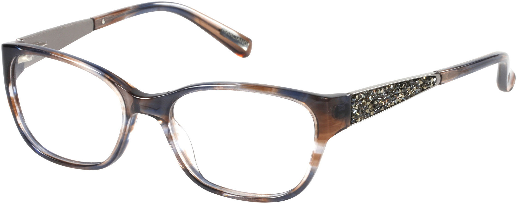 Guess By Marciano GM0243 Square Eyeglasses E50-E50 - Brown / Blue