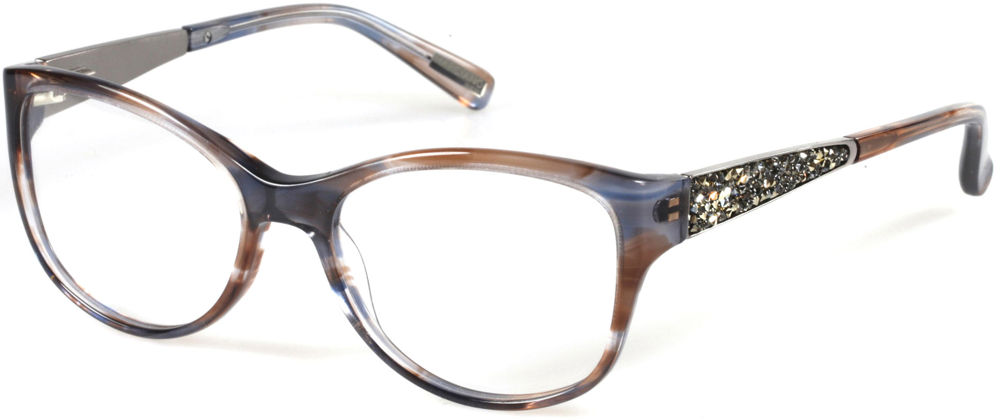 Guess By Marciano GM0244 Cat Eyeglasses E50-E50 - Brown / Blue