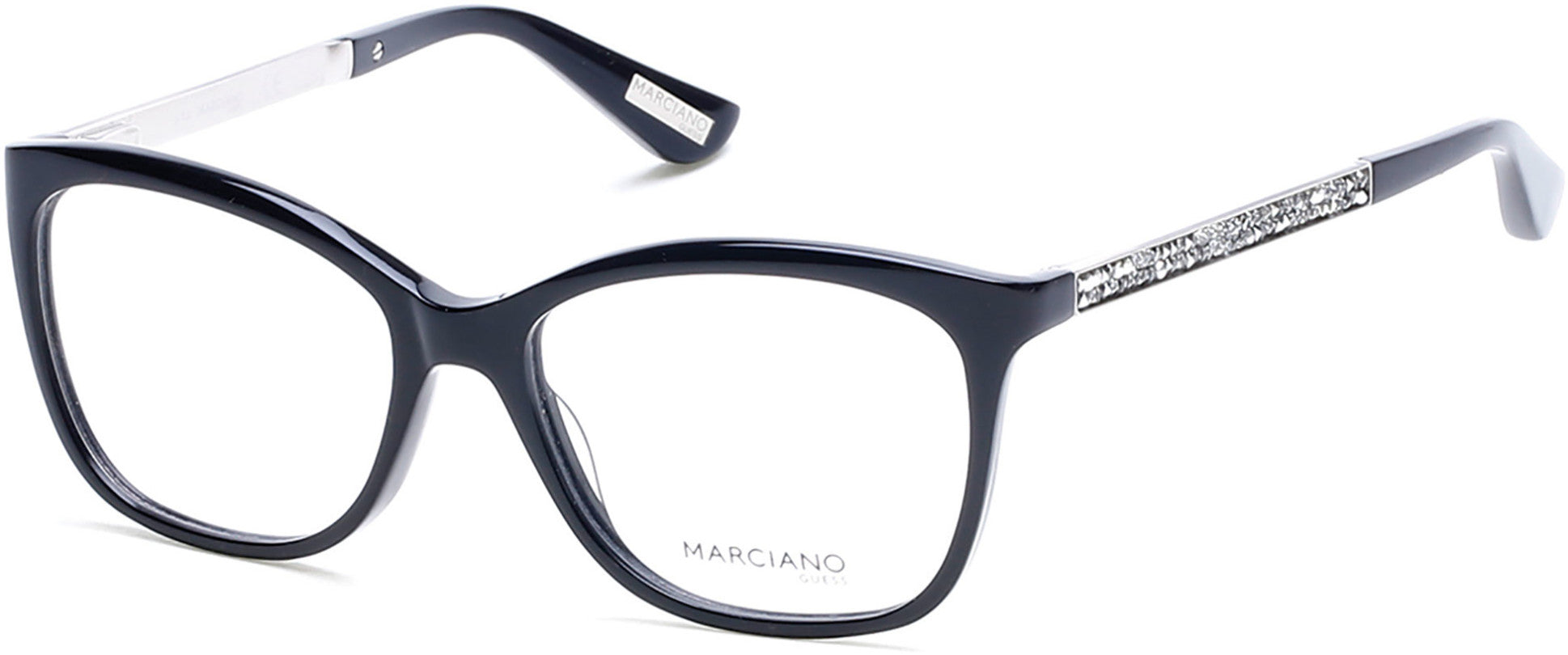 Guess By Marciano GM0281 Square Eyeglasses 001-001 - Shiny Black