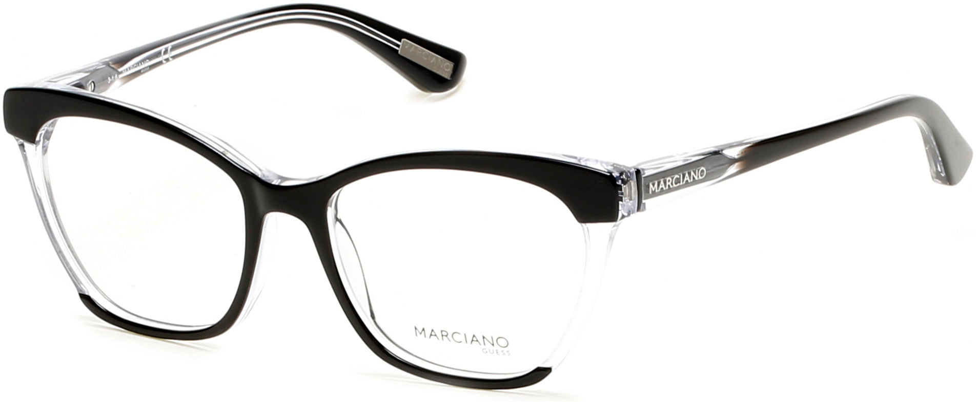 Guess By Marciano GM0287 Cat Eyeglasses 003-003 - Black/crystal