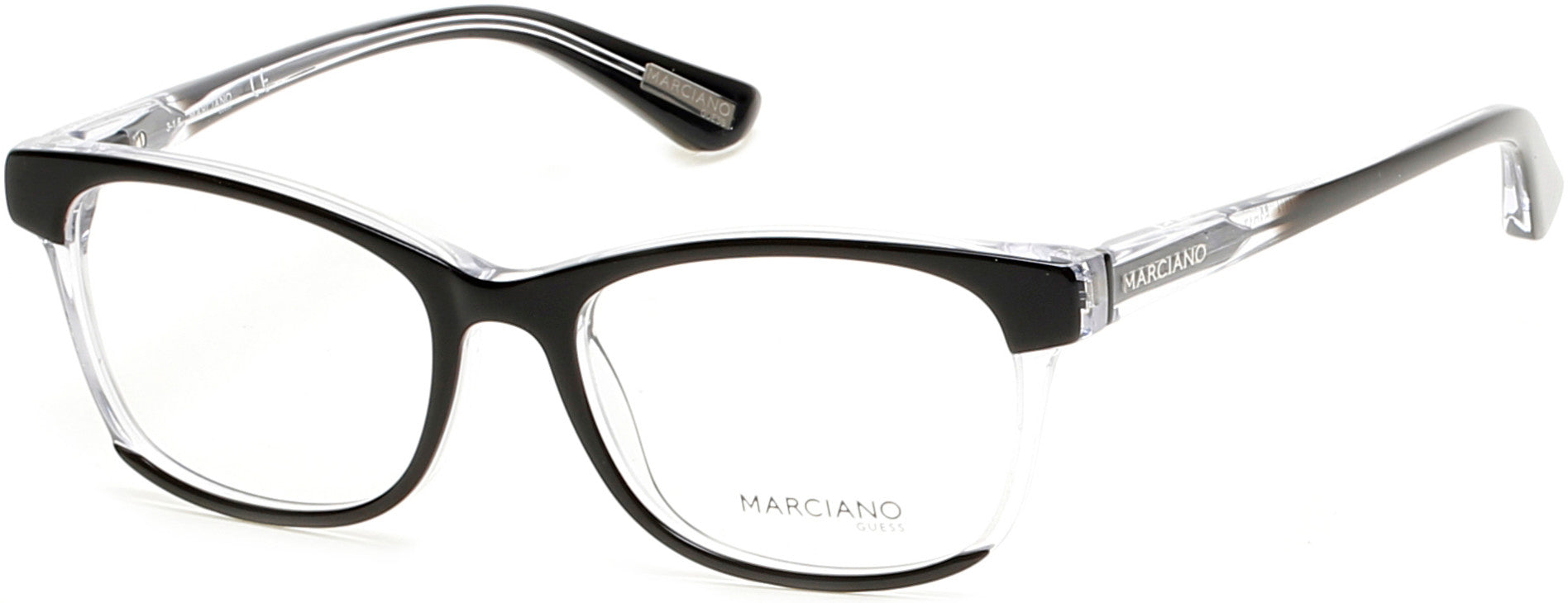 Guess By Marciano GM0288 Geometric Eyeglasses 003-003 - Black/crystal