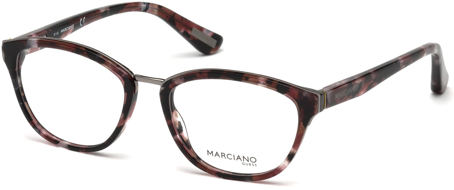 Guess By Marciano GM0302 Geometric Eyeglasses 055-055 - Coloured Havana