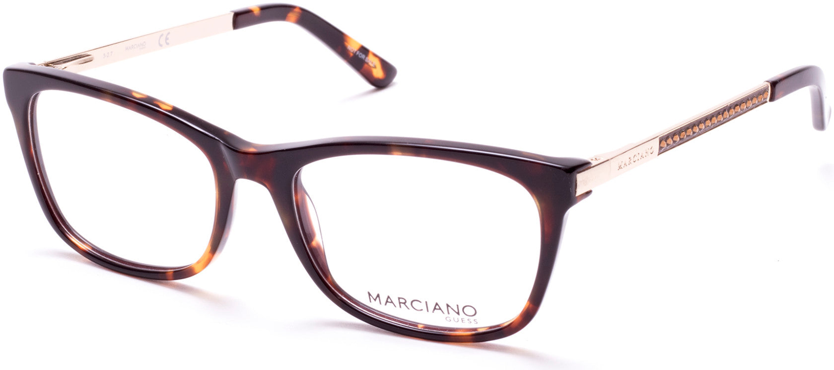 Guess By Marciano GM0324 Geometric Eyeglasses 056-056 - Havana