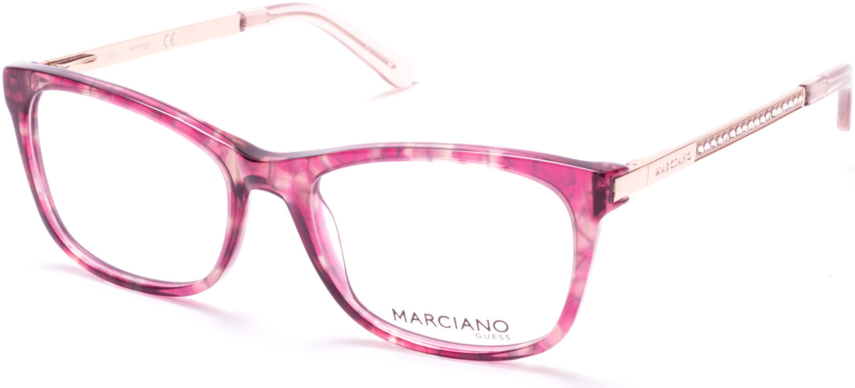 Guess By Marciano GM0324 Geometric Eyeglasses 074-074 - Pink 