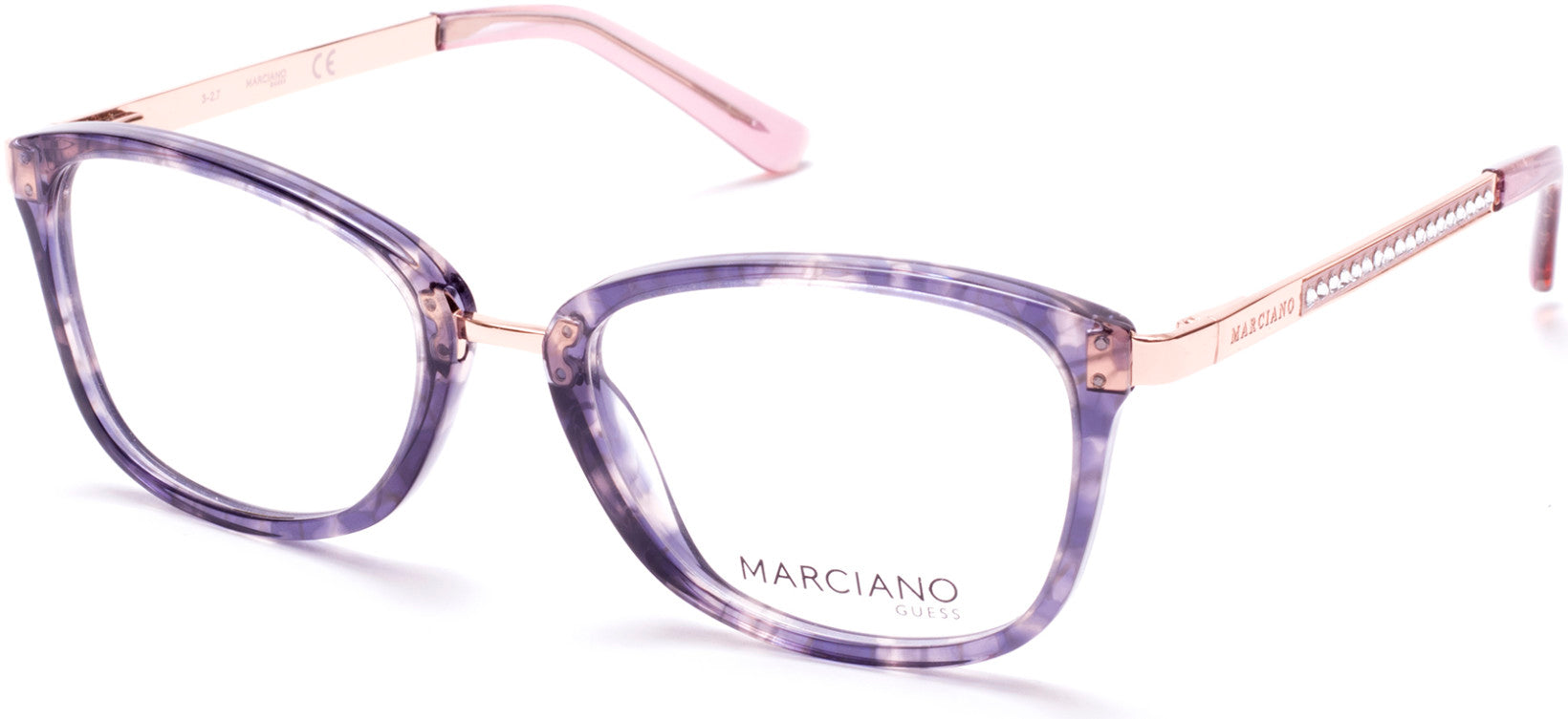 Guess By Marciano GM0325 Geometric Eyeglasses 083-083 - Violet